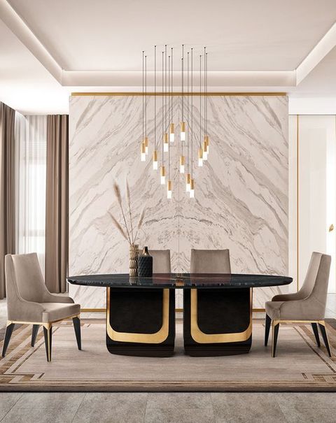 Luxury Dining Table | Dining Room Contemporary, Luxury Dining Room ... for Material Matters: Choosing the Right Finishes for Contemporary Luxury Dining Tables